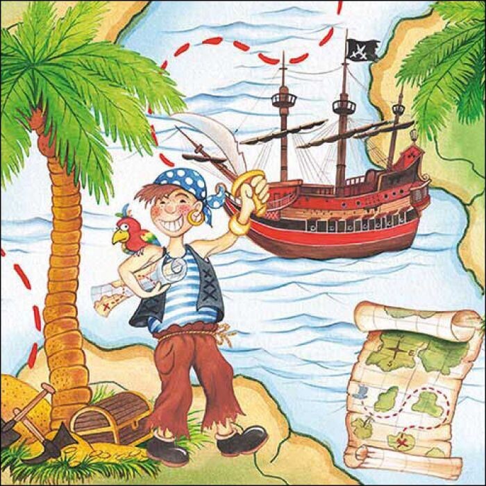 Ambiente Serviette Pirate 33 x 33 cm