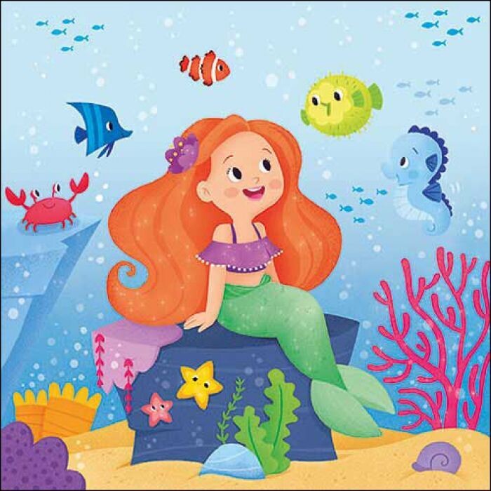 Ambiente Serviette Mermaid 33 x 33 cm