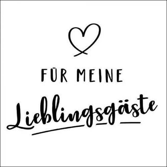 Ambiente Serviette "Für meine Lieblingsgäste" 33 x 33 cm