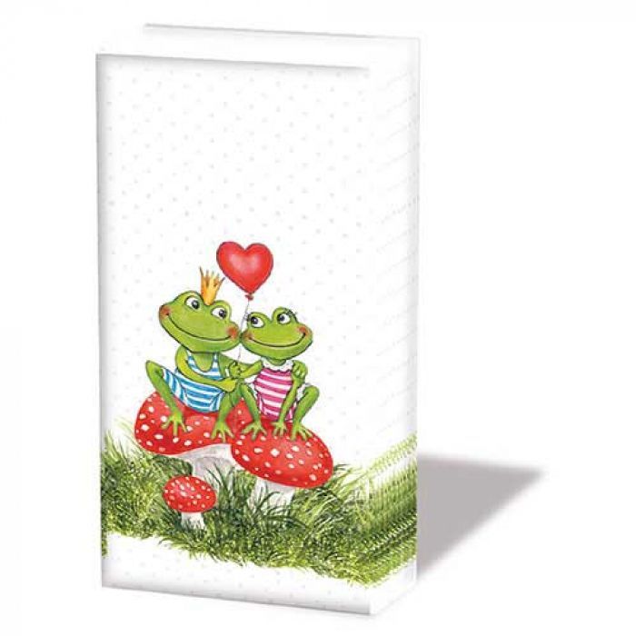 Ambiente Taschentücher 10 Stück Frogs in Love