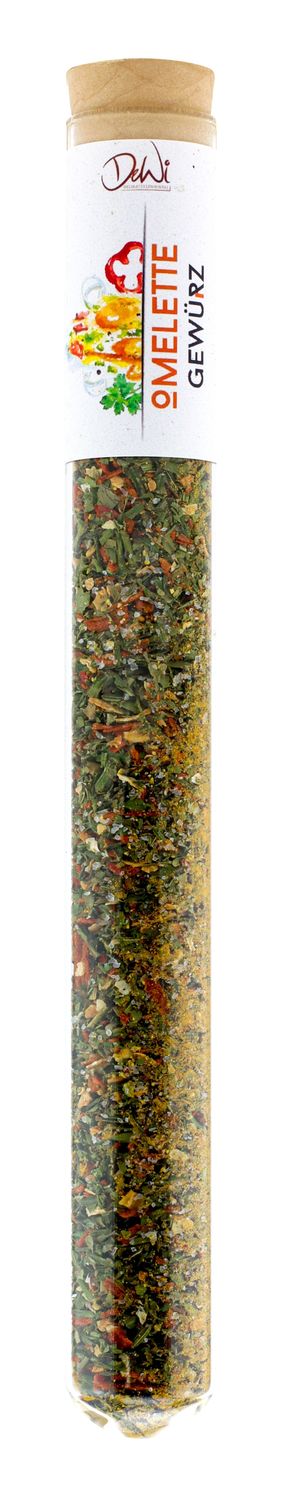 DeWi Omelette Gewürz im Reagenzglas XL - Inhalt 15 g (263,33 €/kg)