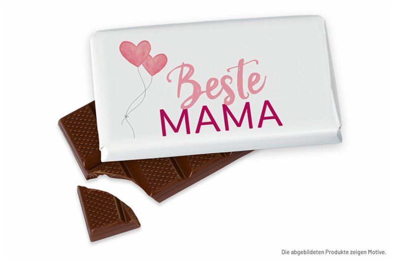 Mini-Schokolade "Beste Mama" 40 g (45,00 €/kg)