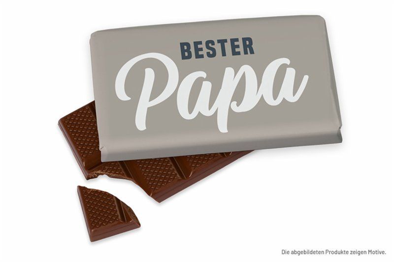 Mini-Schokolade "Bester Papa" 40 g (45,00 €/kg)