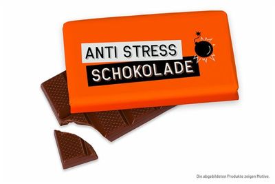 Mini Schokolade 40 g Mini Schokolade 40 g "Anti Stress Schokolade" (45,00 € / kg)