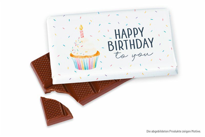 Mini Schokolade 40 g "Happy Birthday" (45,00 € / kg)
