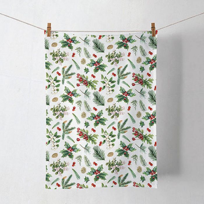 Ambiente Küchentuch 50 x 70 cm "Winter greenery white"