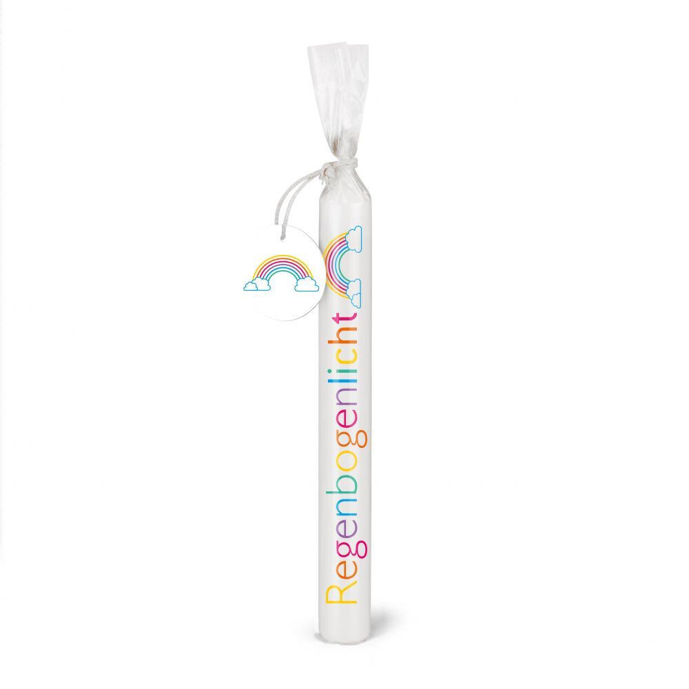 Wünschelicht Stabkerze  "Regenbogenlicht"