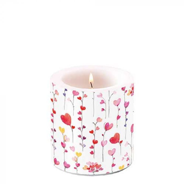 Ambiente Kerze "Hearts garlands"