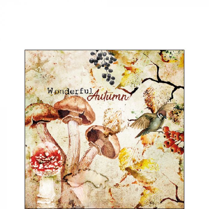 Ambiente Serviette Wonderful autumn 25 x 25 cm