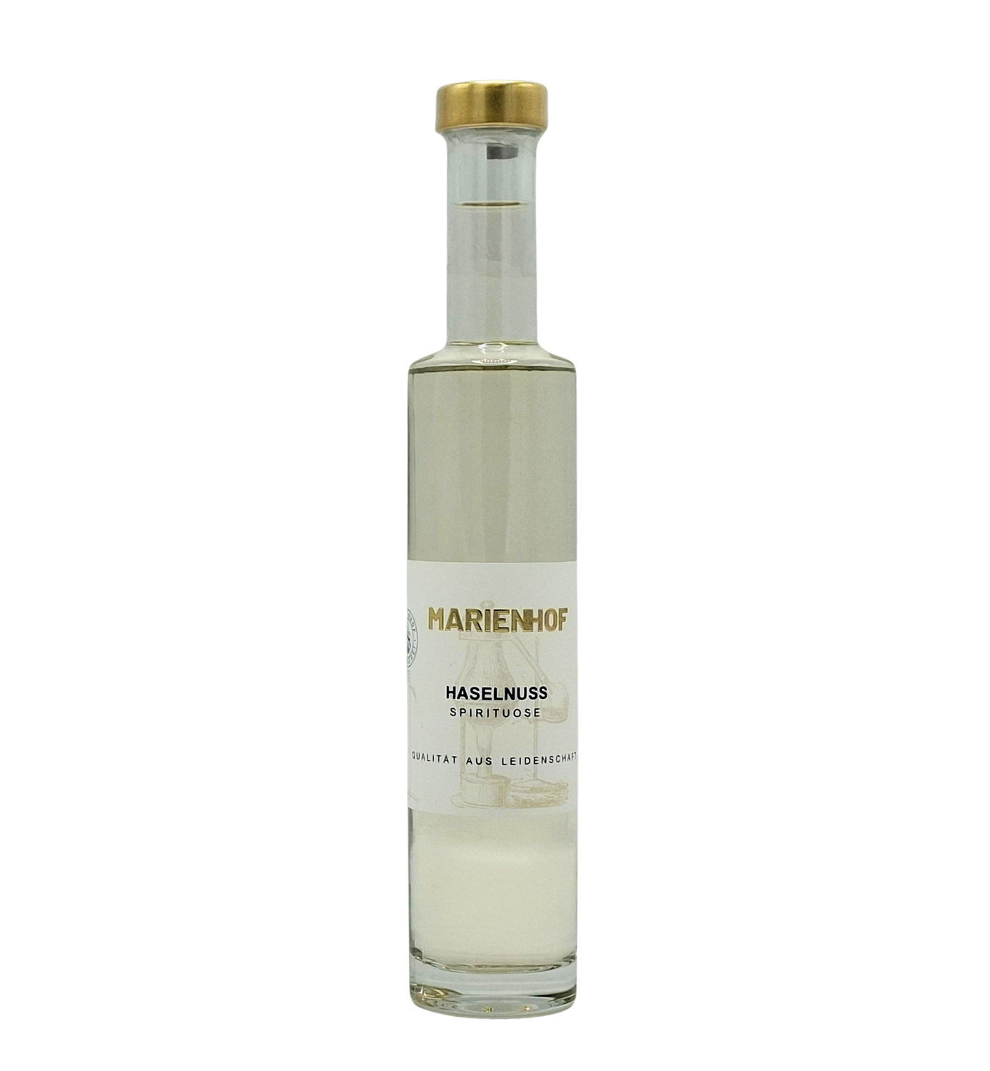 Marienhof Haselnuss Spirituose 40 % Vol. 200 ml (68,00 €/ltr.) Marienhof Haselnuss Spirituose 40 % Vol. 200 ml (68,00 €/ltr.)