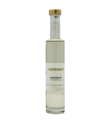 Marienhof Haselnuss Spirituose 40 % Vol. 200 ml (68,00 €/ltr.) Marienhof Haselnuss Spirituose 40 % Vol. 200 ml (68,00 €/ltr.)
