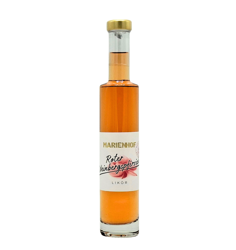 Marienhof Roter Weinbergspfirsich Likör 20 % Vol.  200 ml (54,75 €/ltr.)
