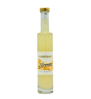 Marienhof Zitronenlikör mit Grappa 30 % Vol. 200 ml (54,75 € / ltr.) Marienhof Zitronenlikör mit Grappa 30 % Vol. 200 ml (54,75 € / ltr.)