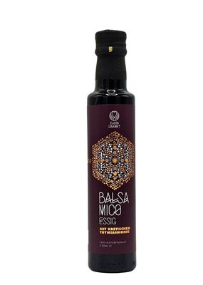Balsamico mit Thymianhonig 6 % Säure 250 ml (35,80 €/ltr.) Balsamico mit Thymianhonig 6 % Säure 250 ml (35,80 €/ltr.)
