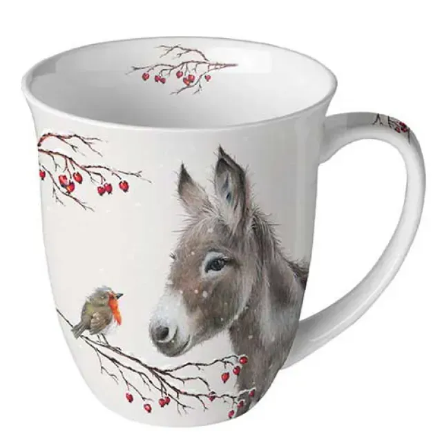 Ambiente Tasse 400 ml Ambiente Tasse 400 ml " Esel und Rotkehlchen"