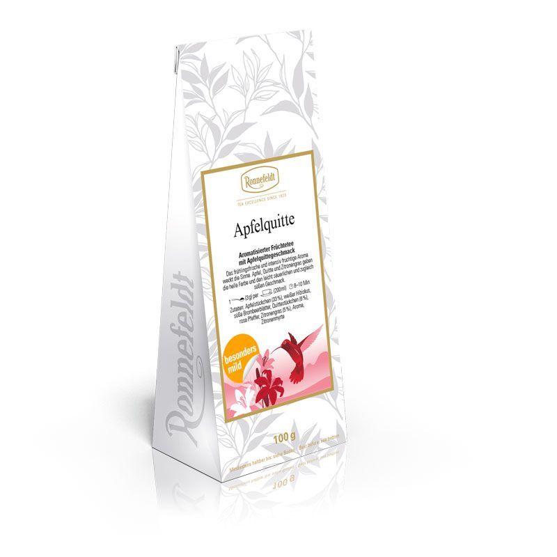 Ronnefeldt Apfelquitte aromatisierter Früchtetee 100 g (59,00 € / kg ) Ronnefeldt Apfelquitte aromatisierter Früchtetee 100 g (59,00 € / kg )