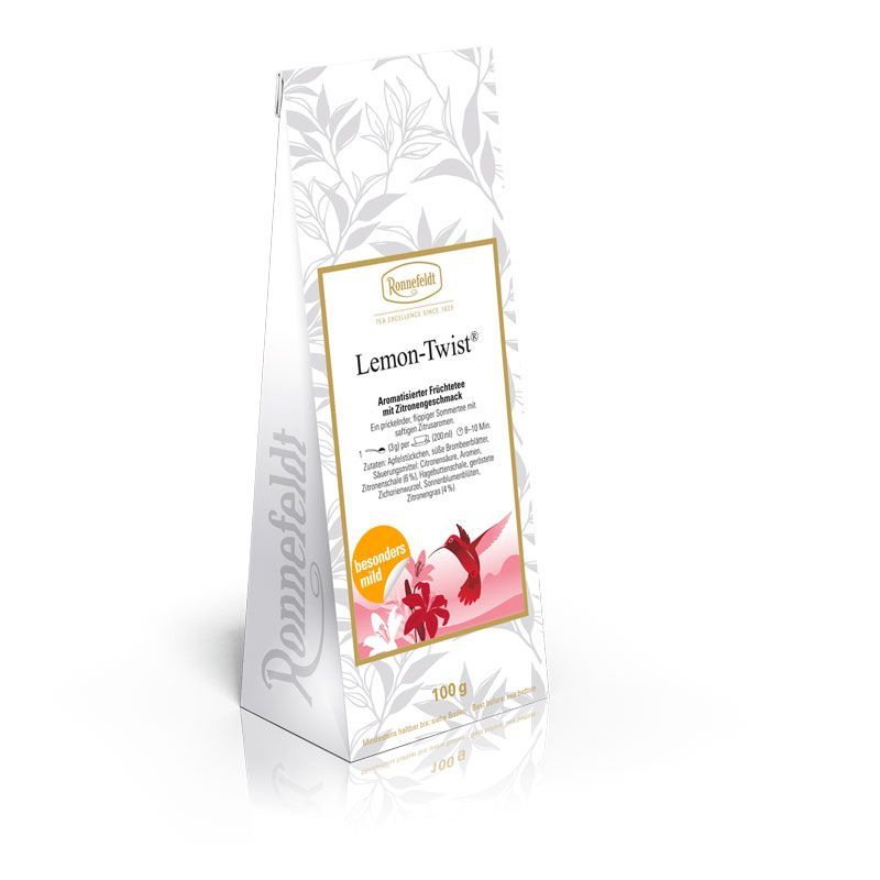 Ronnefeldt Lemon Twist aromatisierter Früchtetee mit Zitronengeschack 100 g ( 69,00 € / kg ) Ronnefeldt Lemon Twist aromatisierter Früchtetee mit Zitronengeschack 100 g ( 69,00 € / kg )