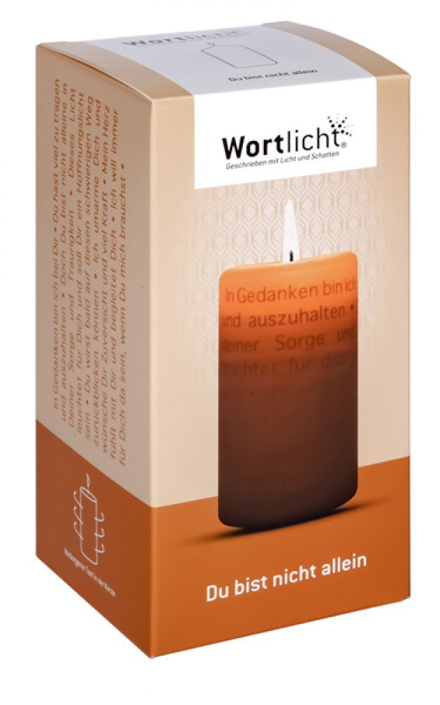 Wortlicht "Du bist nicht allein"
