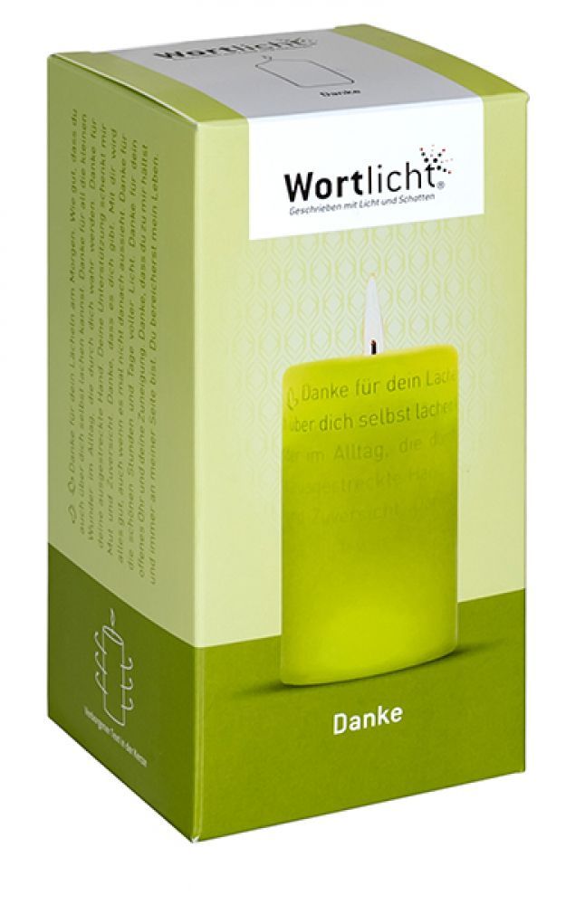 Wortlicht "Danke"