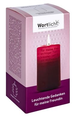 Wortlicht "Leuchtende Gedanken für meine Freundin"