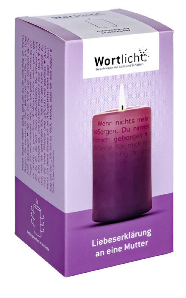 Wortlicht "Liebeserklärung an eine Mutter"
