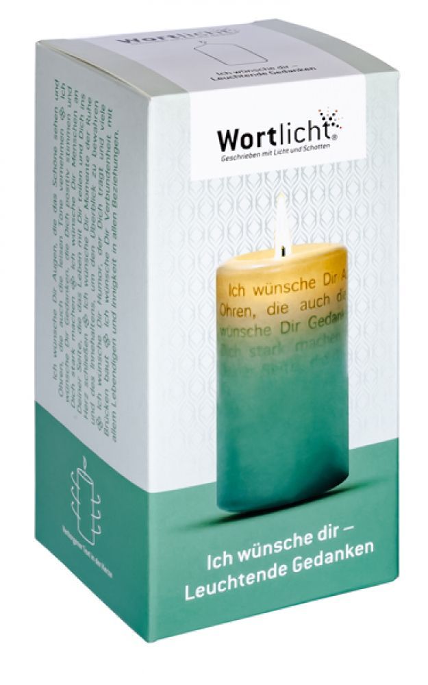 Wortlicht "Ich wünsche dir - Leuchtende Gedanken"