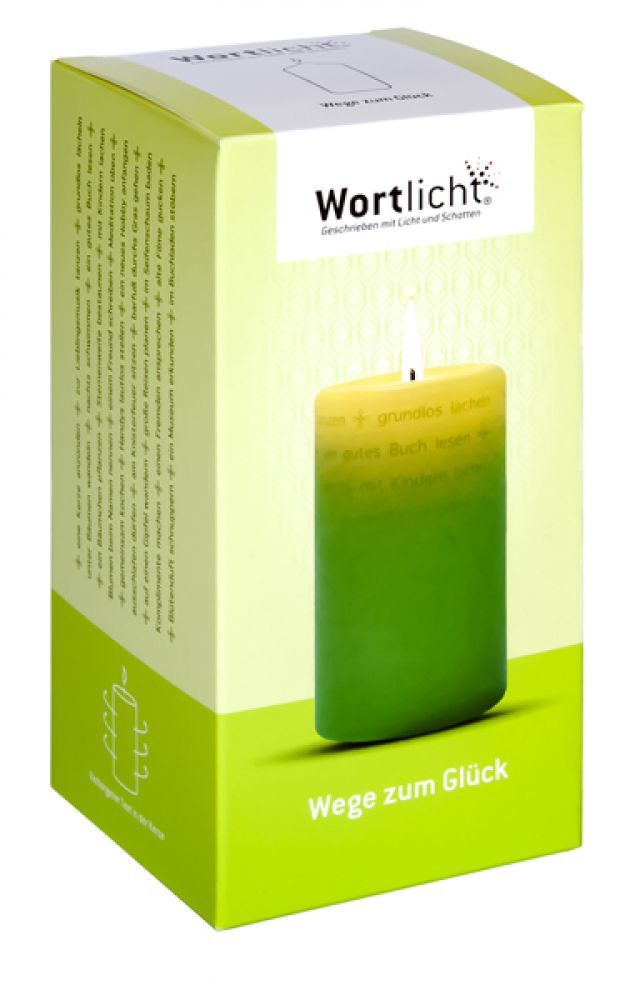 Wortlicht "Wege zum Glück"