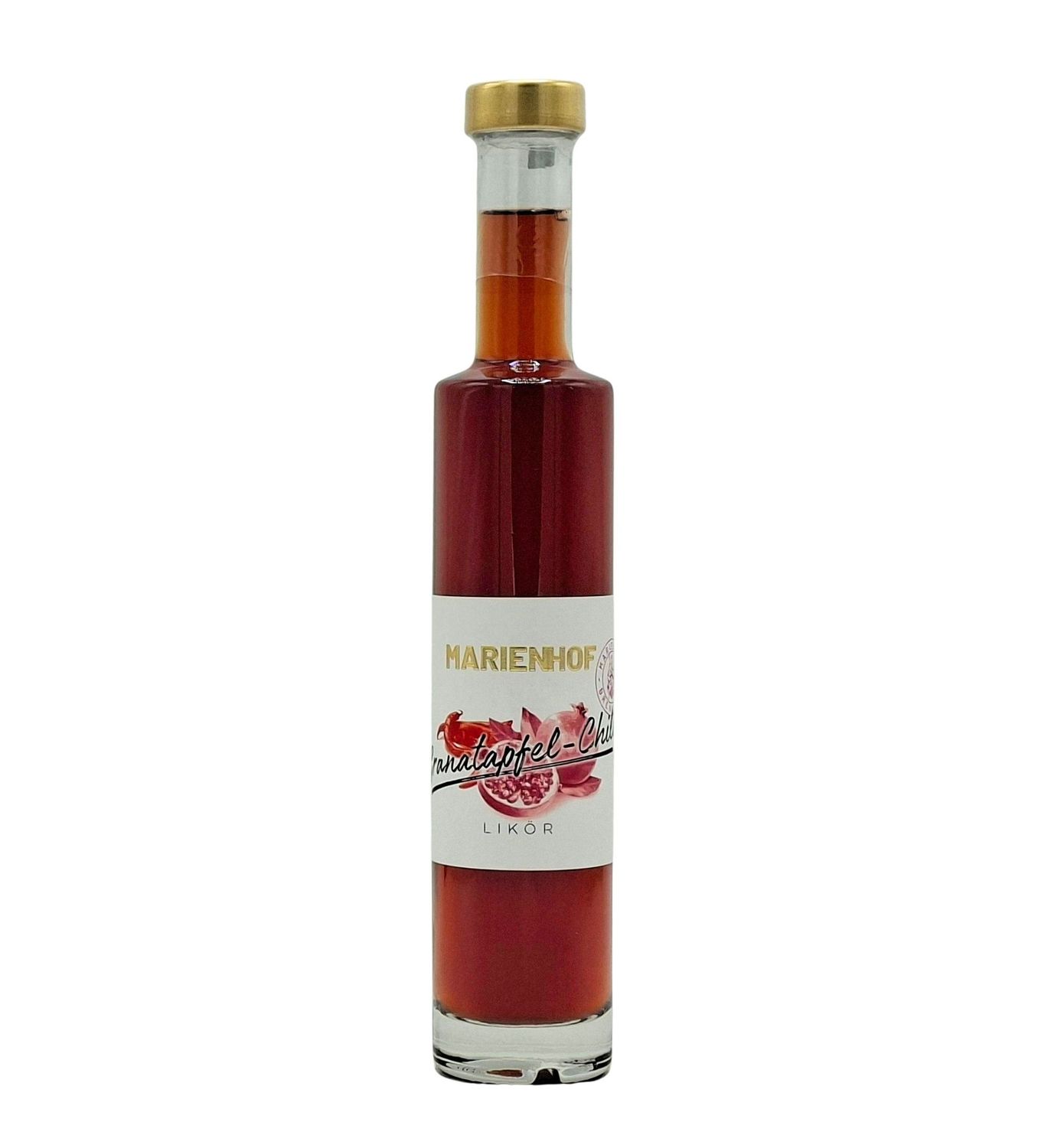 Marienhof Granatapfel-Chili Likör 25 % Vol. 200 ml (54,75 € / ltr.) Marienhof Granatapfel-Chili Likör 25 % Vol. 200 ml (54,75 € / ltr.)