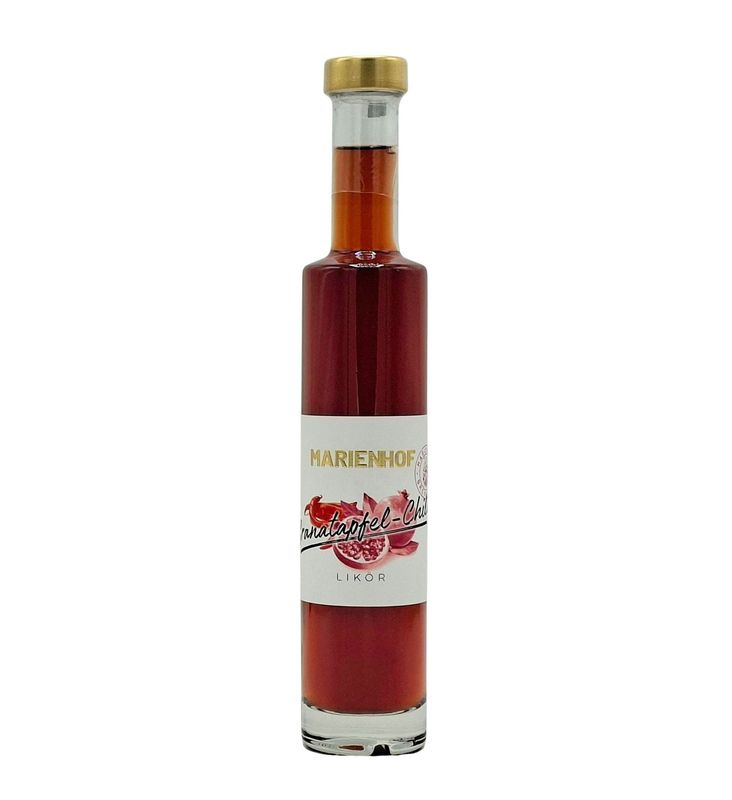 Marienhof Granatapfel-Chili Likör 25 % Vol. 200 ml (54,75 € / ltr.) Marienhof Granatapfel-Chili Likör 25 % Vol. 200 ml (54,75 € / ltr.)