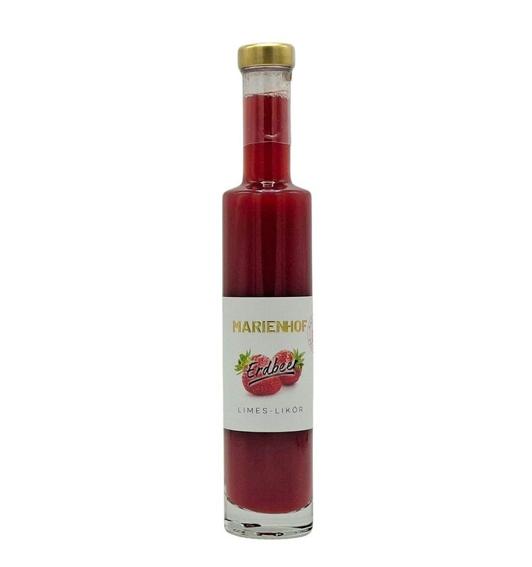 Marienhof Erdbeer-Limes Likör 16 % Vol. 200 ml (54,75 € / ltr.) Marienhof Erdbeer-Limes Likör 16 % Vol. 200 ml (54,75 € / ltr.)