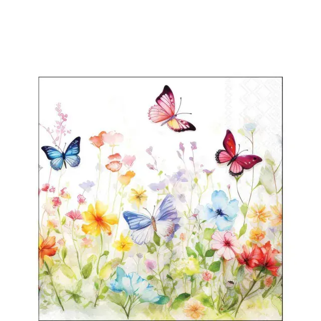 Ambiente Serviette  25 x 25 cm Butterflies in fiels