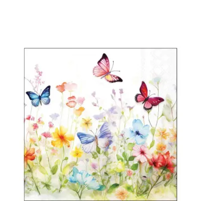 Ambiente Serviette  25 x 25 cm Butterflies in fiels
