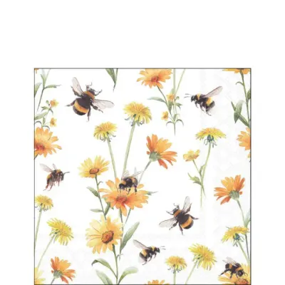 Ambiente Serviette 25 x 25 cm Busy bees Ambiente Serviette 25 x 25 cm Busy bees
