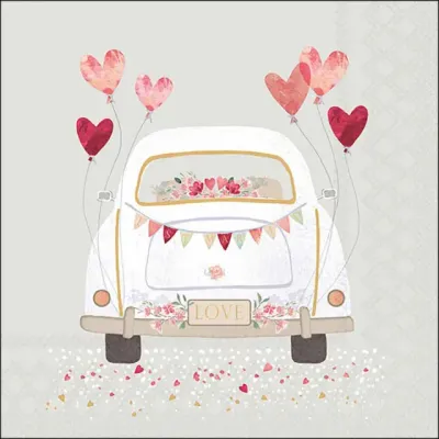 Ambiente Serviette 33 x 33 cm Just married Ambiente Serviette 33 x 33 cm Just married