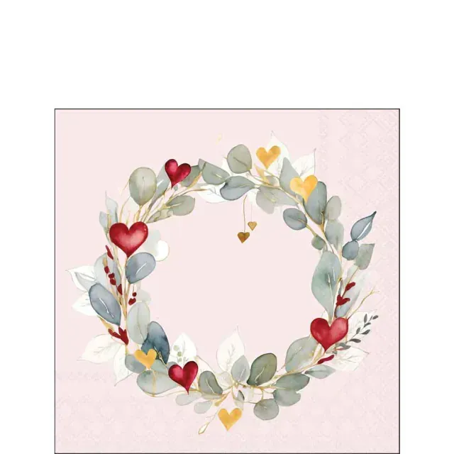 Ambiente Serviette  25 x 25 cm Eucalyptus wreath