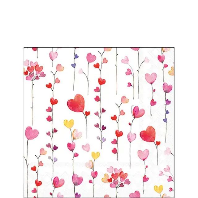 Ambiente Serviette  25 x 25 cm Hearts garlands