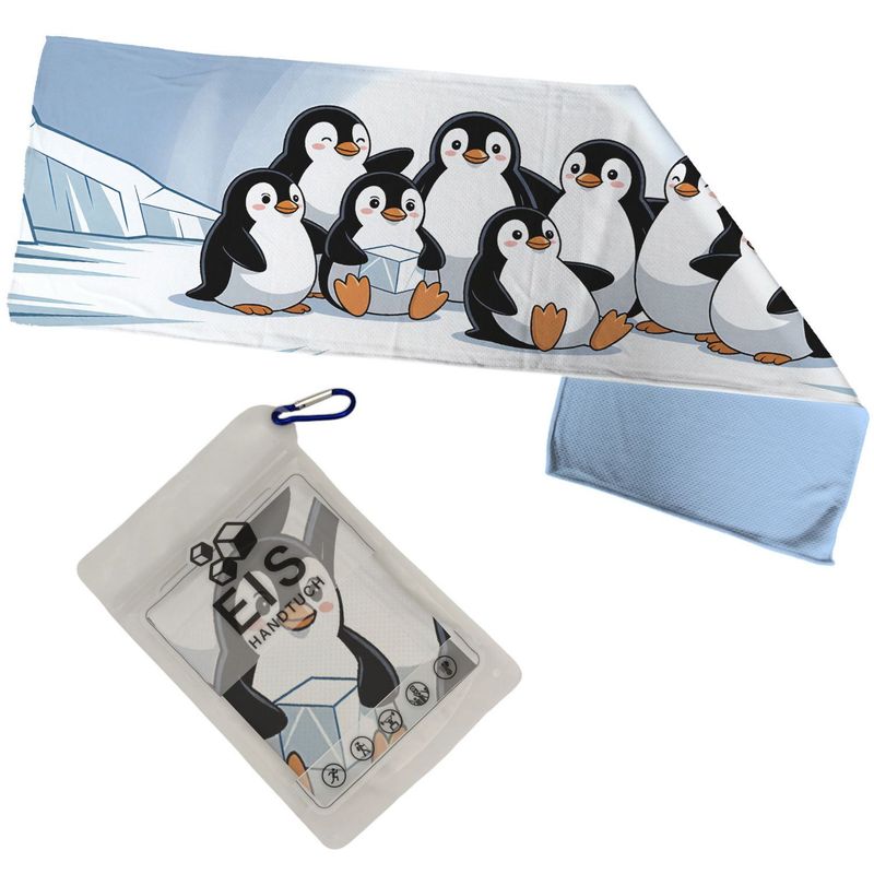 Eishandtuch 80 x 24 cm "Pinguin Familie!"