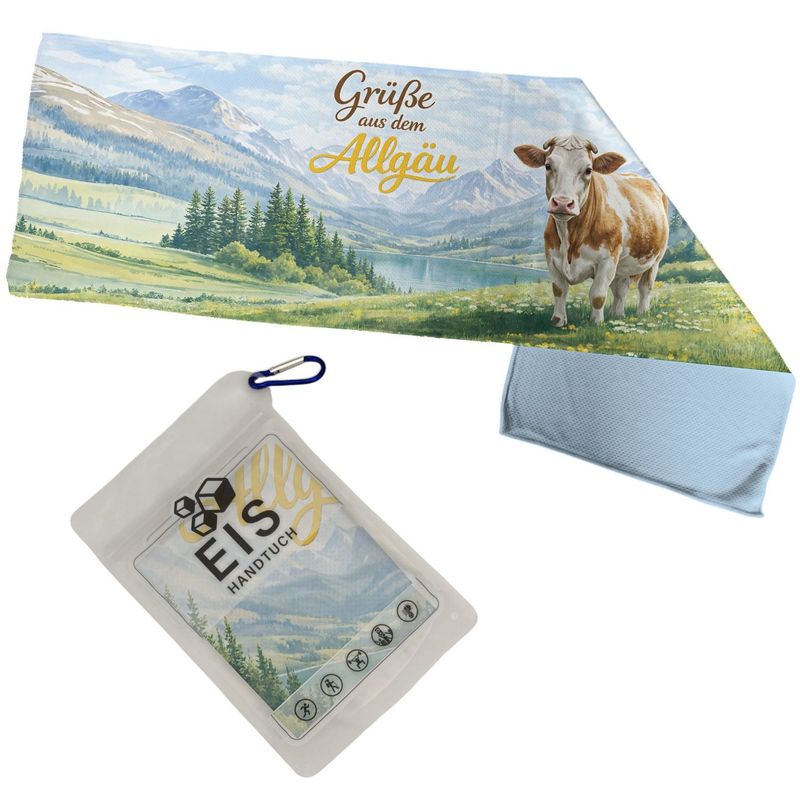 Eishandtuch 80 x 24 cm "Grüße aus dem Allgäu"