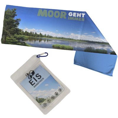 Eishandtuch 80 x 24 cm Eishandtuch 80 x 24 cm "Moor geht immer" - Riedsee Bad Wurzach
