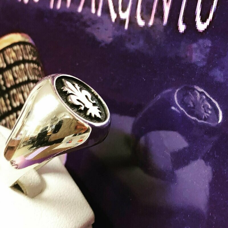 Anello Scudo Argento925 con Giglio