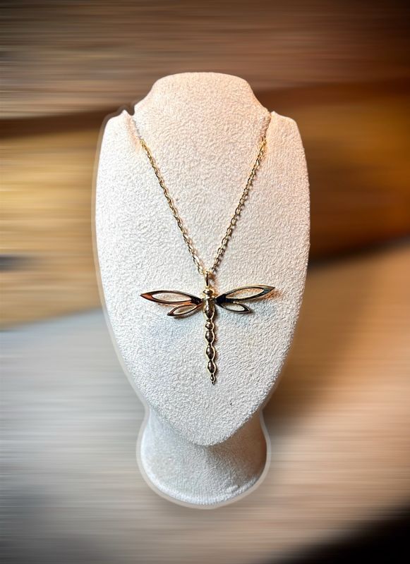 Collana Libellula oro giallo