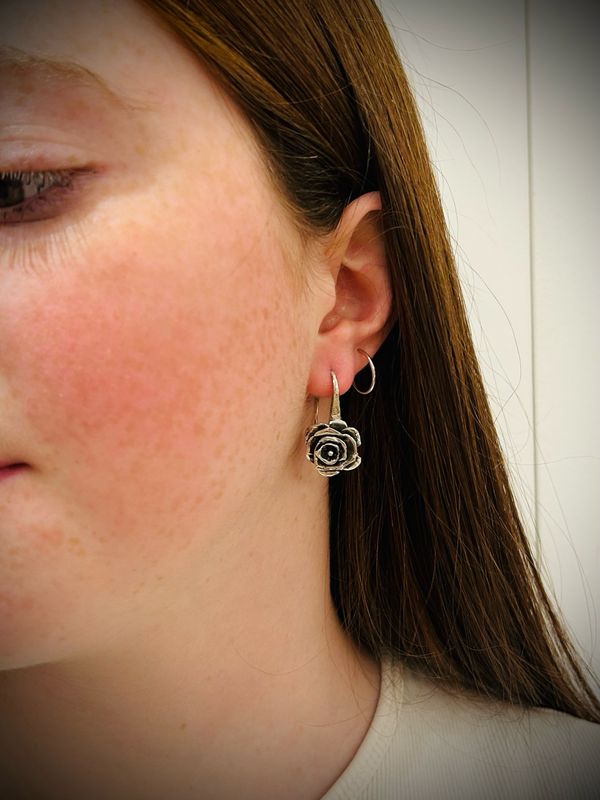 Orecchini rose in argento 925