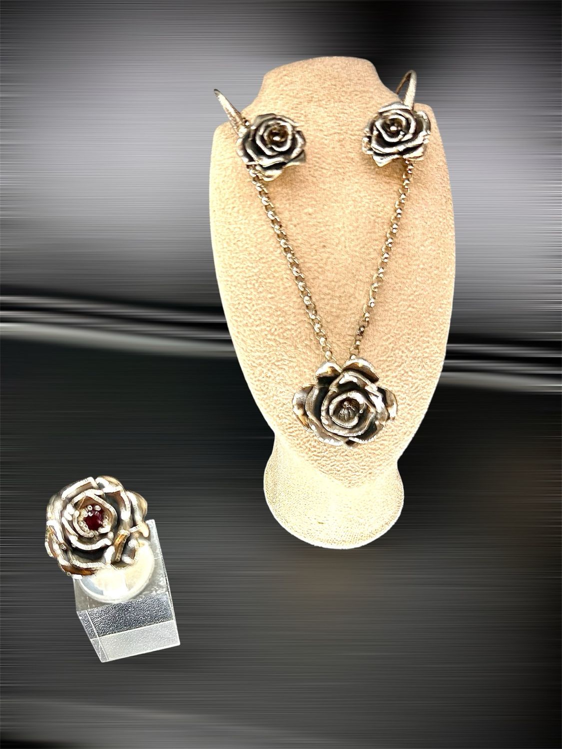 Orecchini rose in argento 925