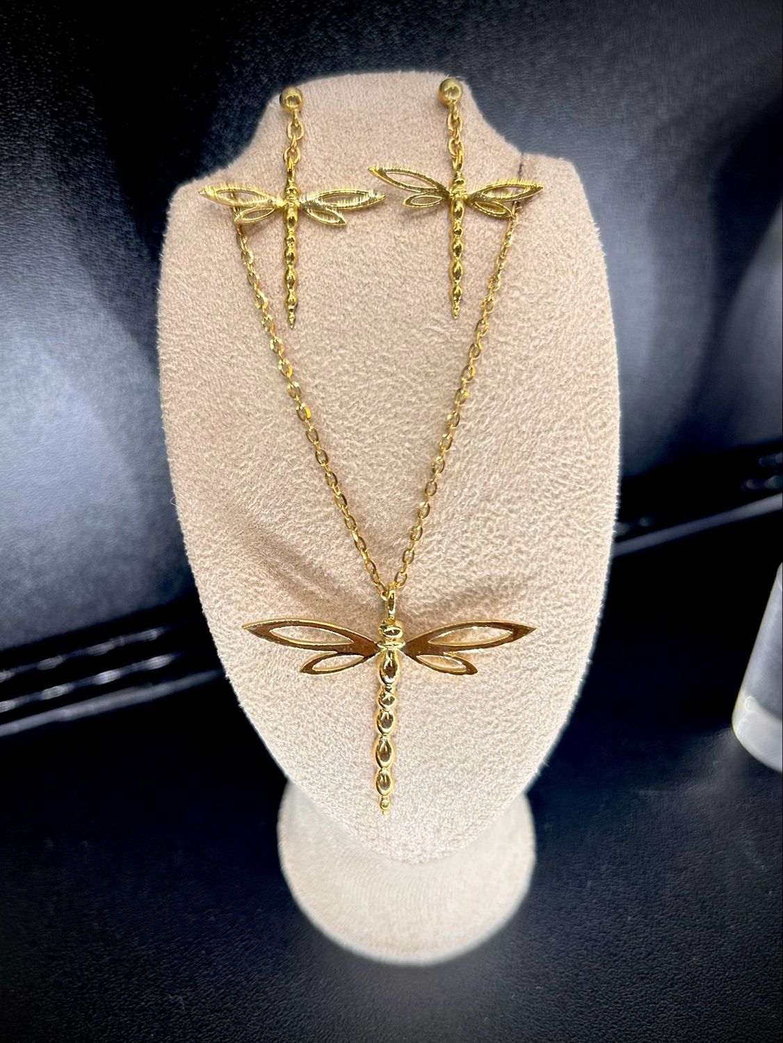 Orecchini libellula oro 18k giallo