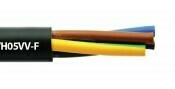 CABO FVV H05VV-F, Número de Condutores: 2, Secção cobre: 0.50 mm2, Cor Exterior: Preto
