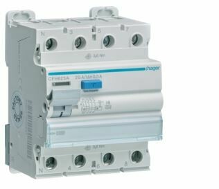 CFH625A - Interrutor diferencial 3P+N 25A 300mA HI CFH625A - Interrutor diferencial 3P+N 25A 300mA HI