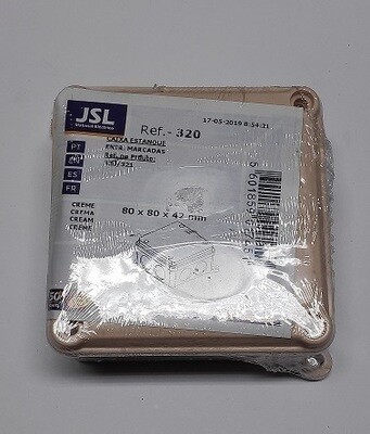 Caixa estanque 80x80 - 320 creme