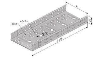 Calha chapa perfurada