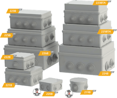 Caixa estanque 100x100x55 - 222B