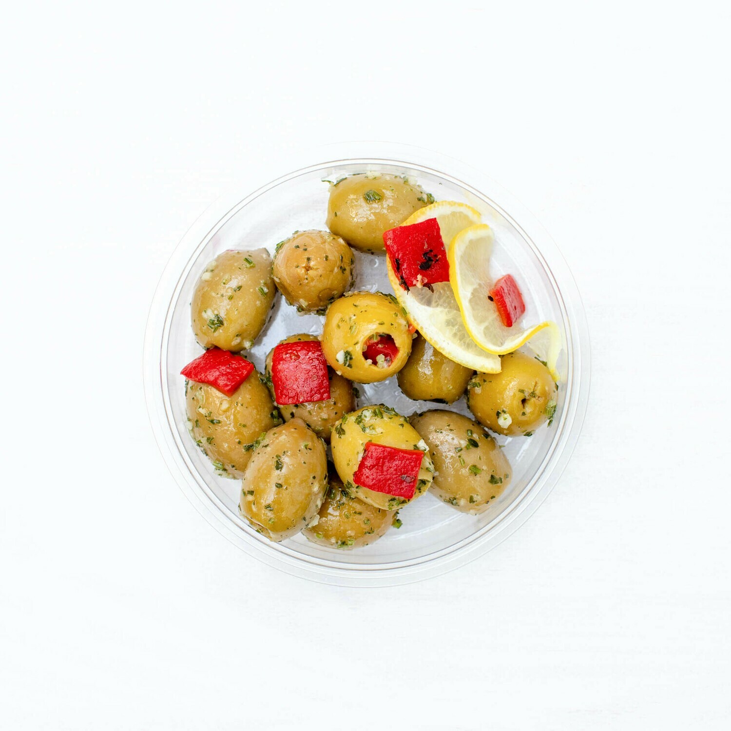 Oliven mit Paprika gefüllt